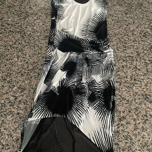 RACHEL Rachel Roy Black and White High Low Dress